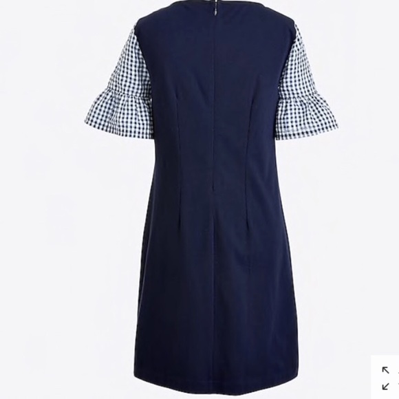 J. CREW Casual Gingham Bell Sleeve Dress - Picture 6 of 6